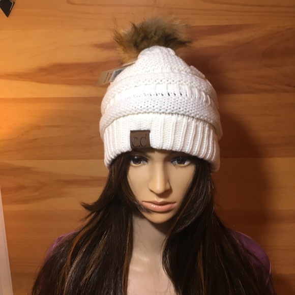 RIBBED POM POM KNIT BEANIE 1 Left - Picture 3 of 7